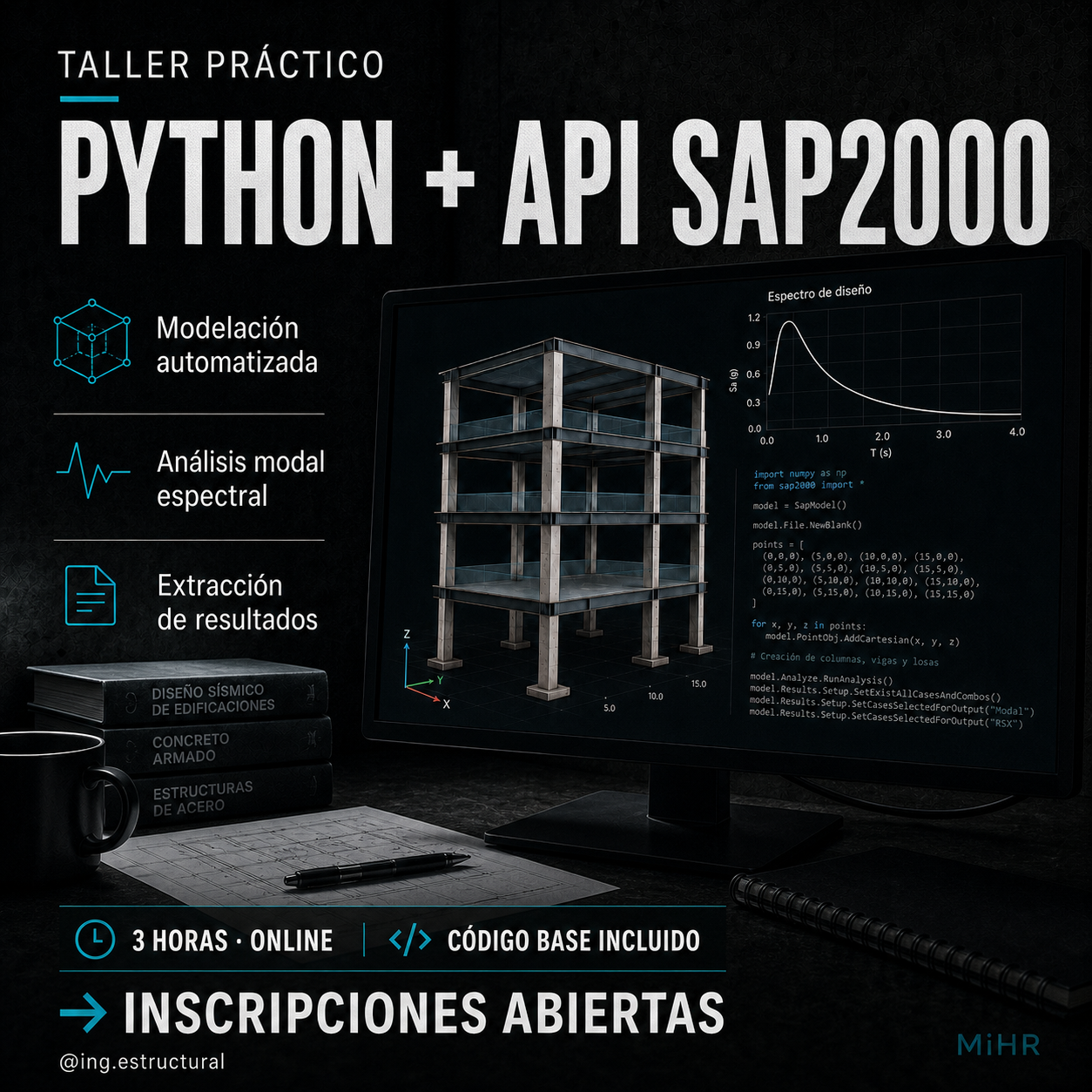 Afiche del taller de API SAP2000